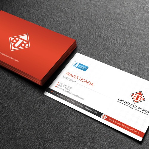 Creative eye catching business card design for bail bonds company Design by Azzedine D