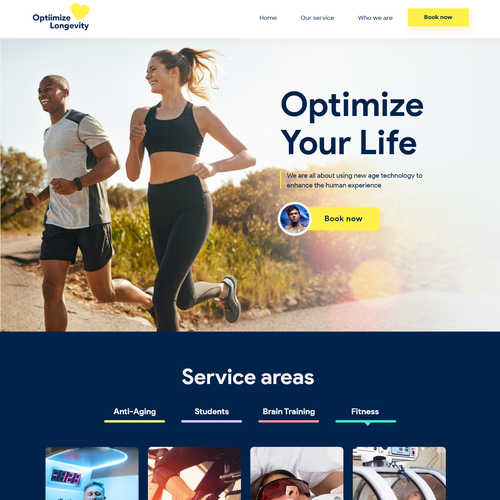 Optiimize longevity website Design by The Lion King