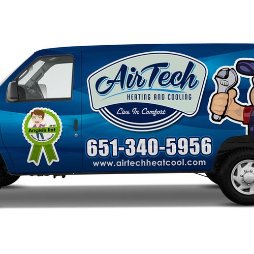 Create the next signage for Airtech heating and cooling Diseño de Ironhide!