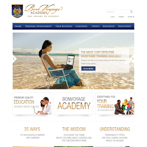 website design for BonVoyage Academy Design by Hitron_eJump