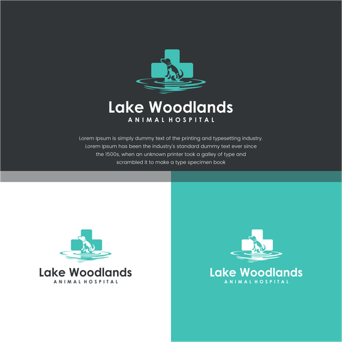 Veterinary logo design for a small animal hospital located next to a lake! Design by amarta_art®