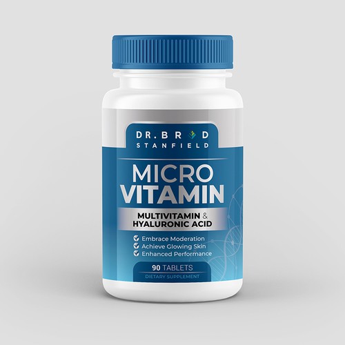 We Need a Vibrant and Scientifically-Inspired Label Design for MicroVitamin Design by Poroyo