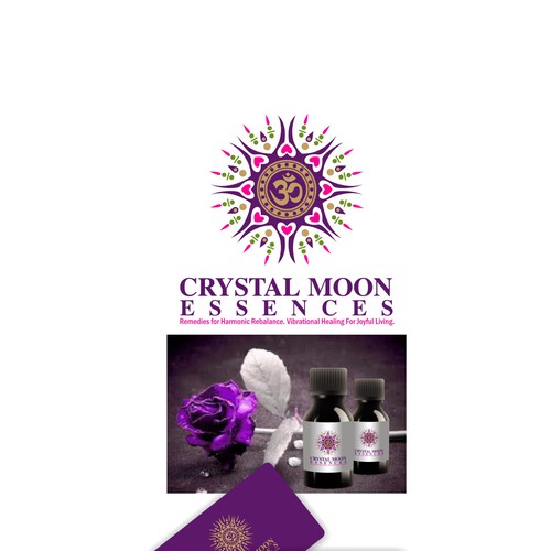 Logo for Crystal Moon Essences - remedies for harmonic rebalance and well-being Design by Blackstarboys