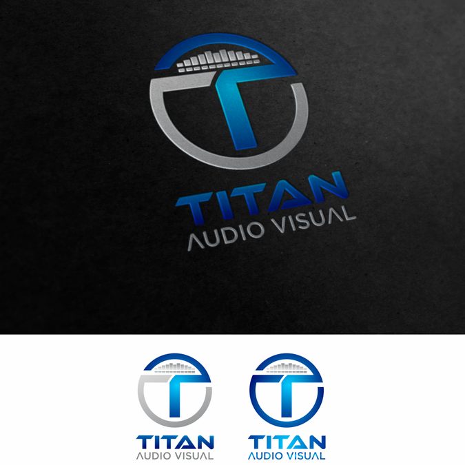 Design around the letter "T" for TITAN AUDIO VISUAL Logo design contest