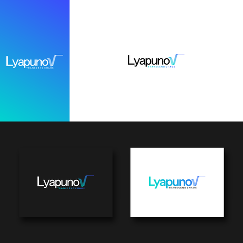"Abstract Logo for Lyapunov: Representing 'Chaos to Stability' in AI & MedTech" winning Postcard, flyer or print