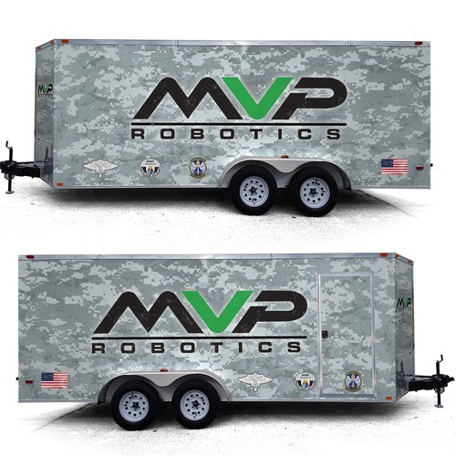 DESIGN A TRAILER WRAP FOR MILITARY ROBOTS - MVP ROBOTICS Design by AdrianC_Designer✅