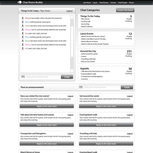 Create The Next Website Design For Chat Room Designers