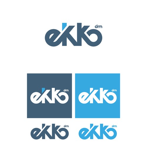 SIMPLE LOGO - ekko Letters then dm after Design by Xisco™