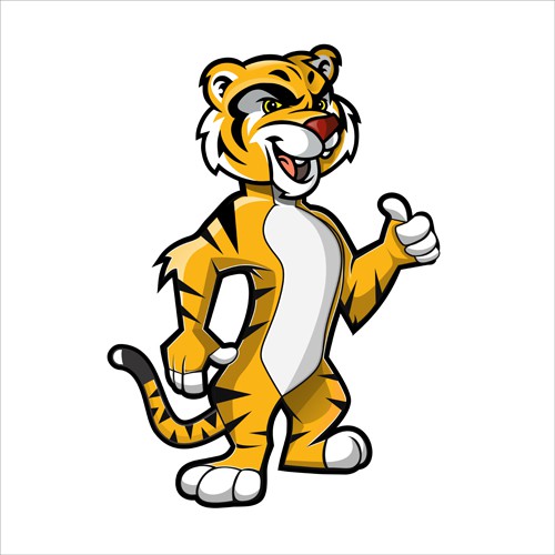 tiger mascot cartoon By Arsyi Design