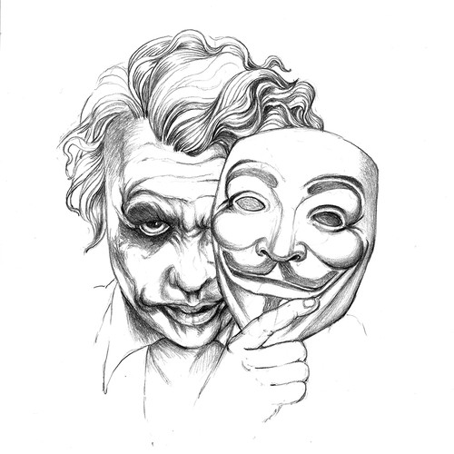 Tattoo Designs - Joker Anonymous Design by RadeM