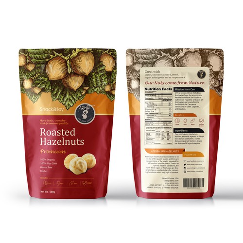 Create a great product package for Aznut hazelnuts Réalisé par UniqueHub