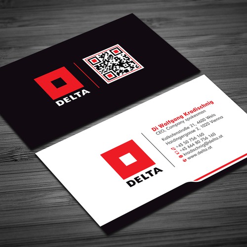 DELTA Business Card Relaunch Design by prosenjit_P