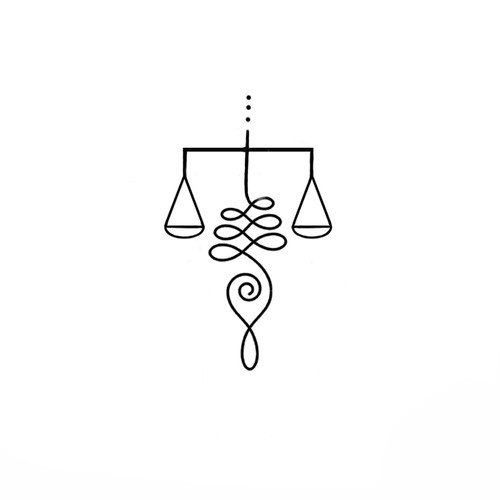 Unalome/Libra Scales Wrist Tattoo Design by LunaMia