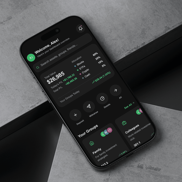 With - Mobile App UI for a Social Investing Platform