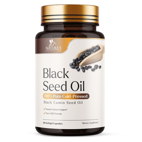 Natural Black Seed Oil Design Needed for Nature's Nutrition Design by UnderTheSea™