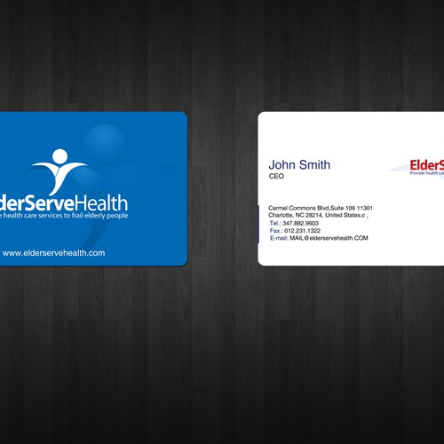 Design an easy to read business card for a Health Care Company Réalisé par Samer Wagdy
