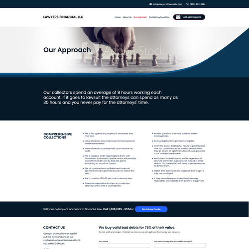 Debt Collection Website Design by Elysianne