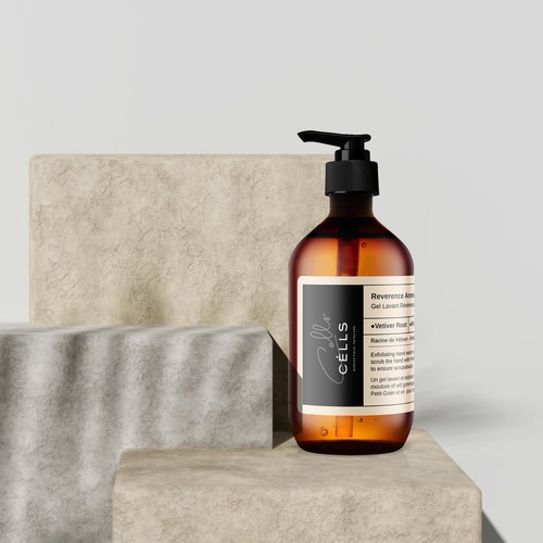 Minimalist label design for shampoo bottle-ontwerp door GARDOUM