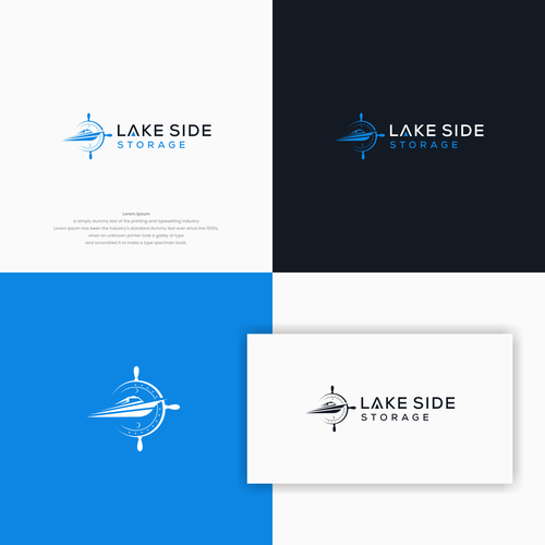 Standout logo for a self storage facility next to a lake. Targeting boats and rvs Design by graphcone