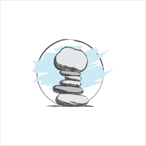 Stone formation picture as logo for coaching business Design by Lure Studio