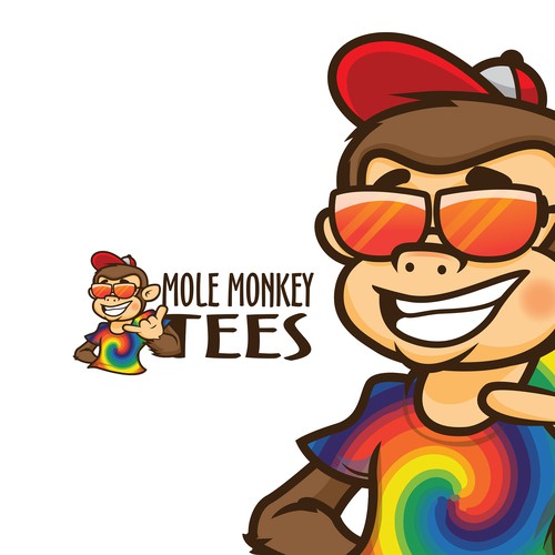 Mole Cartoon Character With Glasses