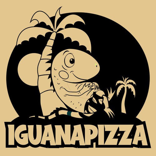 Create a playful logo for Caribbean "Iguana Pizza" restaurant Design by 4Draw