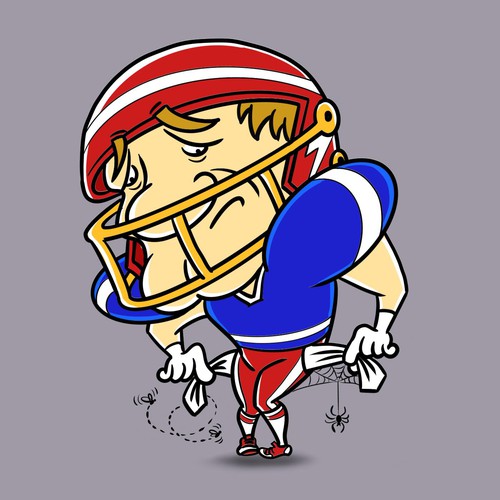 American Foootball Cartoon Character Set Design by SAWARIUS