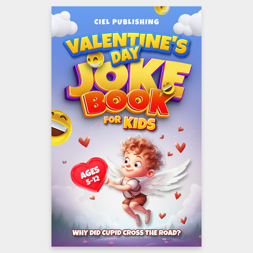 Book cover design for catchy and funny Valentine's Day Joke Book Design por Mahmoud H.