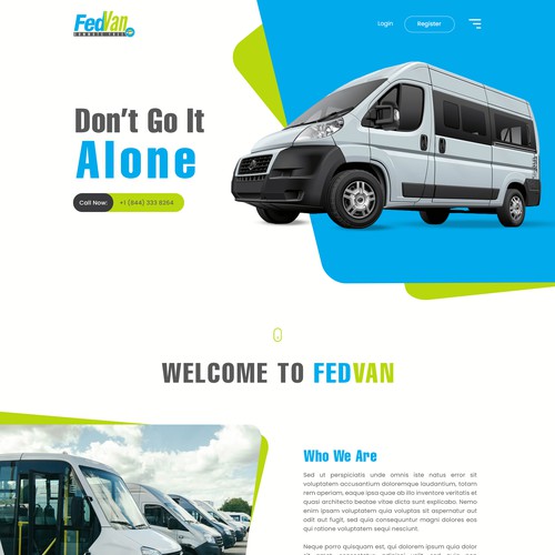 Modern Vanpool Franchise Marketing Landing Page Design by DezinDragonz