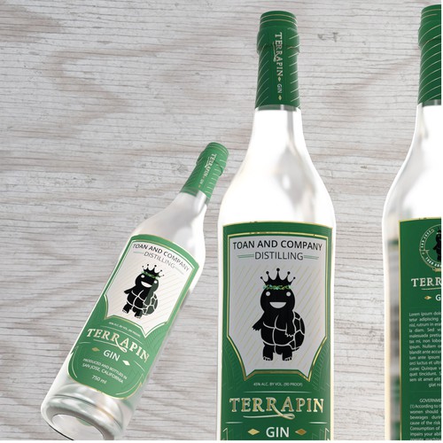 Gin Bottle Label Design by Antidotooo™