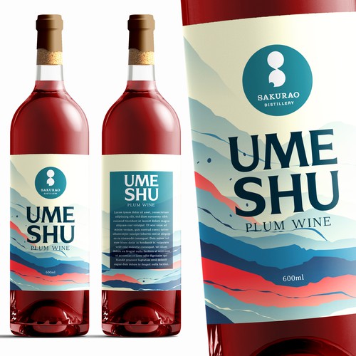 JAPANESE UME SHU Label design for lady 25-30 Design by rizal hermansyah