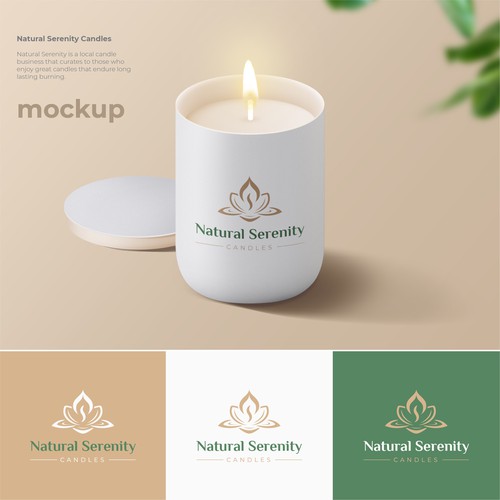 "Design a candle logo for all natural soy wax to appeal to everyone" Design by GAJNI