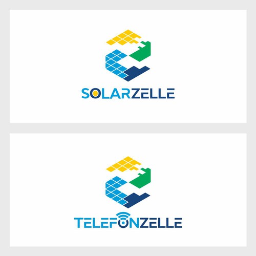 Create two elegant logos in one common style (Stationary stores for Telco & solar) Design por BulbLux ✧ Studio