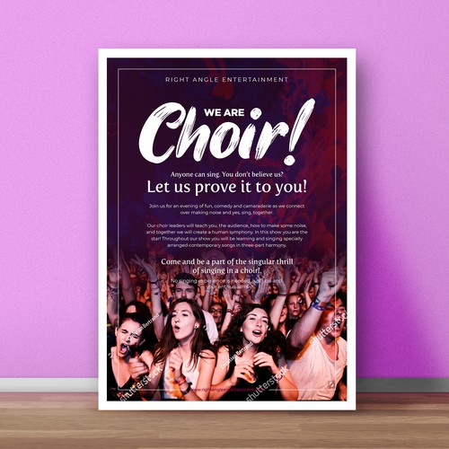 WE ARE CHOIR ad mats for Touring Production!! Design by djokosoe