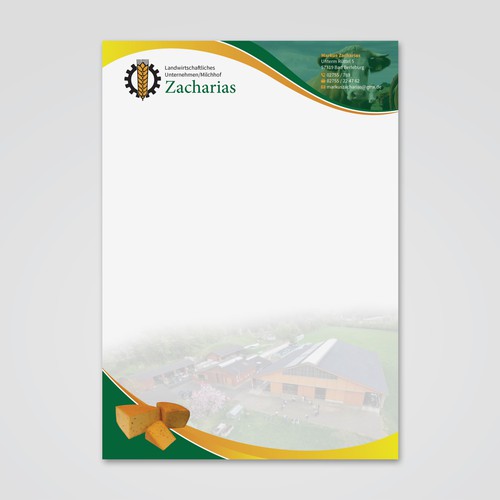 We need  letterhead design for our agricultural farm with production and sale of regional products Design réalisé par Tcmenk