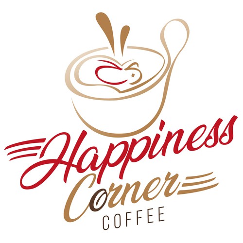 Design a unique logo for Happiness corner cafe | Logo design contest