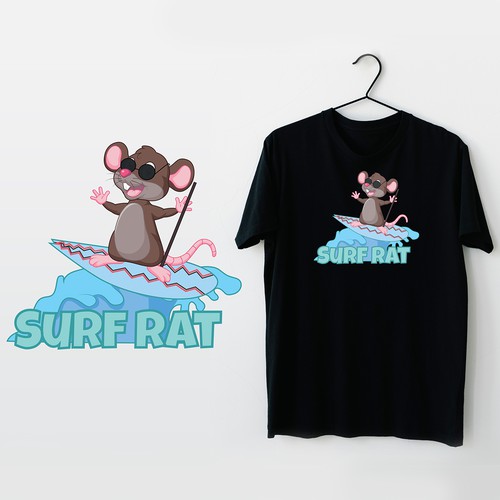 Surf Rat (Please design my husband's childhood comic book character) Design by Diana Dnes