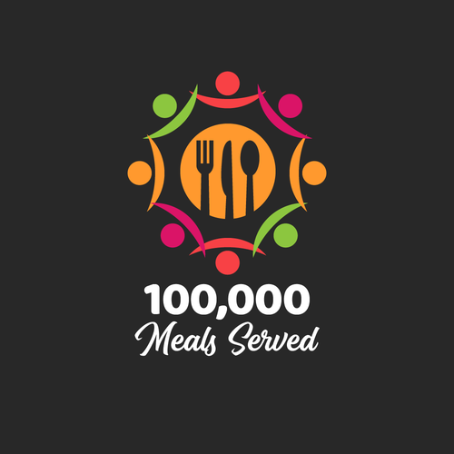 100,000th Meal Served Design by M. Fontaine