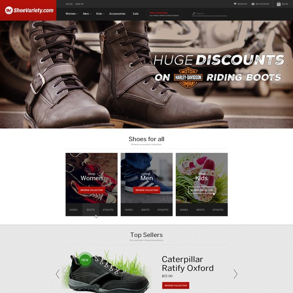 Design by The Thinking Hats titled "Ridding Boots wesbite"