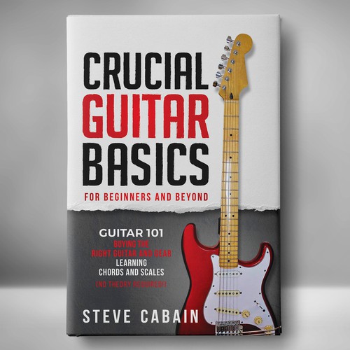 Need a powerful and eye catching design for a book about guitar. Design by Klassic Designs