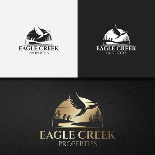 Design "Eagle Creek Properties" logo- Buy Real Estate from owners. Design by deez.xyz