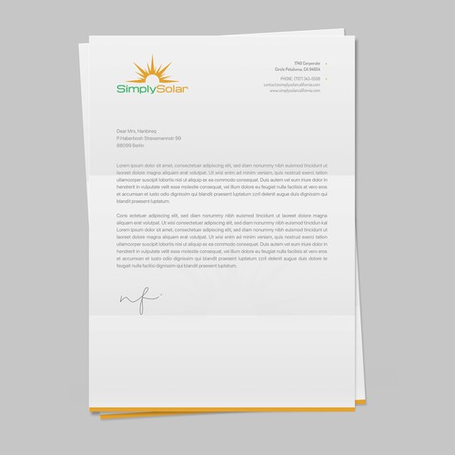 "Renewable Energy Company Letterhead"-ontwerp door Budiarto ™