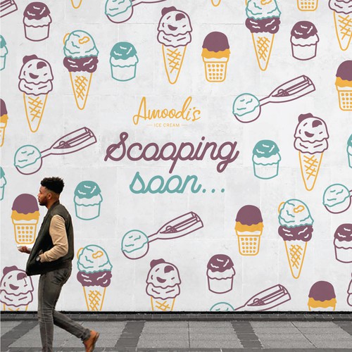 Ice Cream Shop - Coming Soon Poster Design by yulianzone