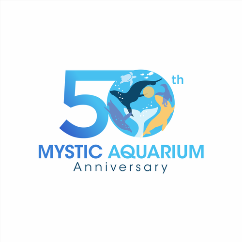 Mystic Aquarium Needs Special logo for 50th Year Anniversary Design von Grad™