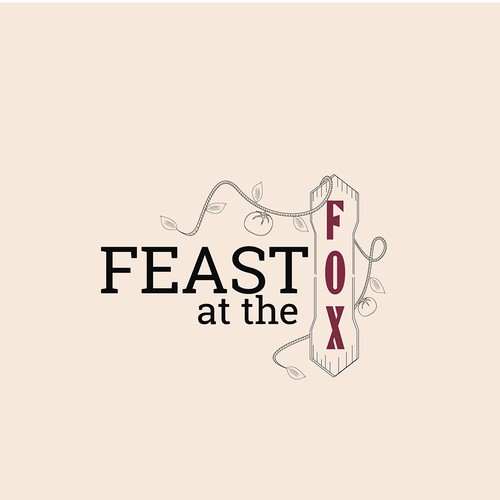 Feast at the Fox - Logo for a Farm to Table Dining Experience Design by Jukire