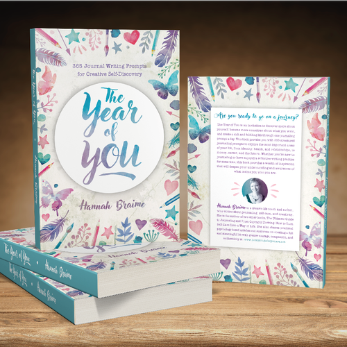 Design a book cover for a book of 365 journaling prompts Design by Rocío Martín Osuna