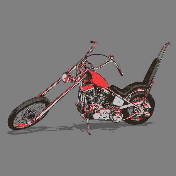 Motorcycle design for shirt