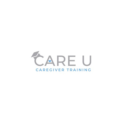 Fun yet sophisticated logo for our new training program, Care U. Design by 3nigma