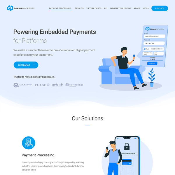 Payments startup needs simple and clear new web design