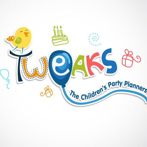 logo for Tweaks - The Children's Party Planners Design by Valeriedraws